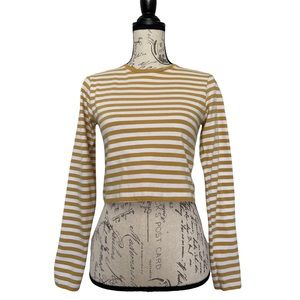 Brandy Melville Striped Crop Shirt Size 4